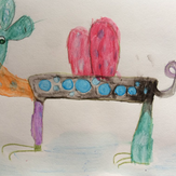 Рисунок "Топотун" на конкурс "Конкурс детского рисунка “Невероятные животные - 2018”"