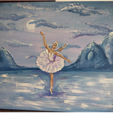 Рисунок "Танец Одетты из балета Лебединое озеро" на конкурс "Конкурс творческого рисунка “Свободная тема-2022”"