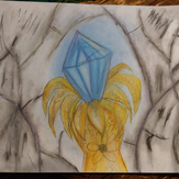 Рисунок "Волшебный цветок в пещере"