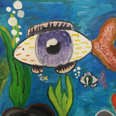 Рисунок "рыба глаз" на конкурс "Конкурс детского рисунка “Невероятные животные - 2018”"