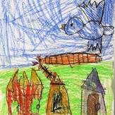 Рисунок "Змейка" на конкурс "Конкурс детского рисунка "Миры компьютерных игр""