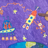 Рисунок "Мой космос" на конкурс "Конкурс творческого рисунка “Свободная тема-2020”"