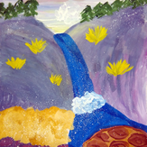 Рисунок "Сказочный водопад" на конкурс "Конкурс детского рисунка по 3-й серии "Волшебные Сны""