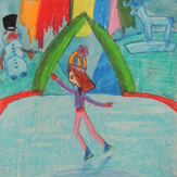 Рисунок "вечерний каток" на конкурс "Конкурс детского рисунка “Спорт в нашей жизни”"