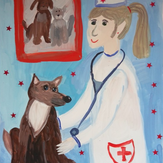 Рисунок "Профессия ветеринар" на конкурс "Конкурс детского рисунка “Когда я вырасту... 2018”"