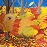 Рисунок "Птица - осень" на конкурс "Конкурс детского рисунка “Сказочная осень - 2018”"