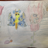 Рисунок "Эвелина научилась летать" на конкурс "Конкурс детского рисунка "Рисовашки и друзья""
