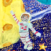 Рисунок "до луны и обратно" на конкурс "Конкурс детского рисунка “Таинственный космос - 2022”"