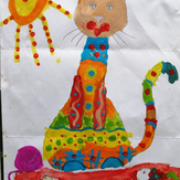 Рисунок "Дымковская кошка"