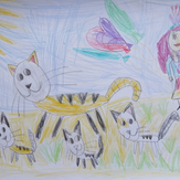 Рисунок "Школа для котят" на конкурс "Конкурс детского рисунка "Рисовашки и друзья""