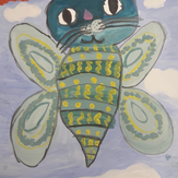 Рисунок "пчелокот" на конкурс "Конкурс детского рисунка “Невероятные животные - 2018”"