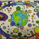 Рисунок "Космос" на конкурс "Конкурс детского рисунка “Таинственный космос - 2022”"