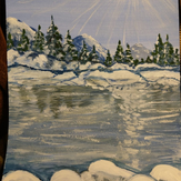 Рисунок "Ледяное озеро - встречаем Новый год"