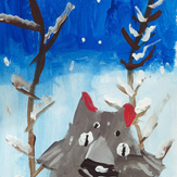 Рисунок "Серый волк" на конкурс "Конкурс творческого рисунка “Свободная тема-2022”"