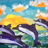 Рисунок "Дельфины"