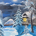 Рисунок "Зимой в деревне" на конкурс "Конкурс творческого рисунка “Свободная тема-2024""