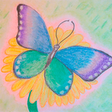 Рисунок "Бабочка Морфо" на конкурс "Конкурс творческого рисунка “Свободная тема-2020”"