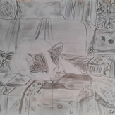 Рисунок "Мурка спит"