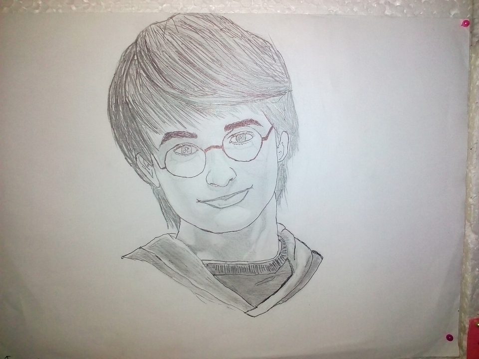 Детский рисунок - Гарри Поттер