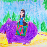 Рисунок "Путешествие Принцессы Амиты" на конкурс "Конкурс детского рисунка по 2-й серии «Верный Слоник»"