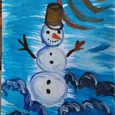Рисунок "Снеговик -почтовик" на конкурс "Конкурс детского рисунка "Новогоднее Настроение - 2021""