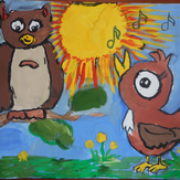 Рисунок "Уроки музыки" на конкурс "Экспресс-конкурс детского рисунка "Школа Животных""