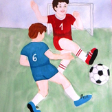 Рисунок "Футбольный матч" на конкурс "Конкурс детского рисунка “Спорт в нашей жизни”"