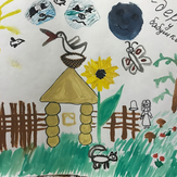 Рисунок "В деревне у бабушки" на конкурс "Конкурс рисунка "Лето - это маленькая жизнь""