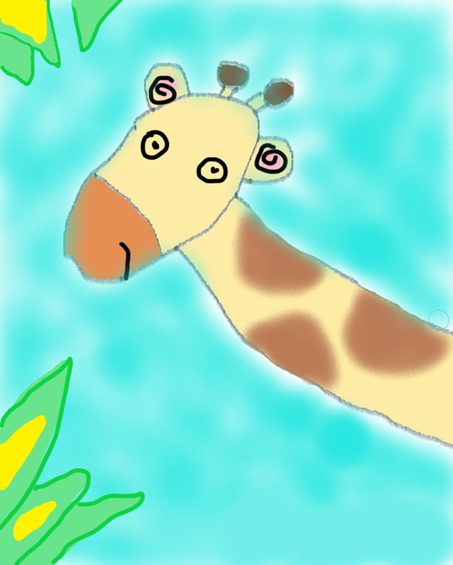 Детский рисунок - Жирафик