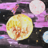 Рисунок "На Луну" на конкурс "Конкурс детского рисунка по 6-й серии сериала Рисовашки "На Луну""