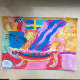 Рисунок "Пальцекрылый зверокот" на конкурс "Конкурс детского рисунка “Невероятные животные - 2018”"