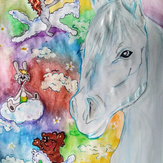 Рисунок "Белогривые лошадки" на конкурс "Конкурс детского рисунка "Рисовашки и друзья""
