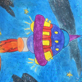 Рисунок "Космический корабль" на конкурс "Конкурс детского рисунка по 6-й серии сериала Рисовашки "На Луну""