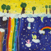 Рисунок "Звездопад" на конкурс "Конкурс детского рисунка “Невероятные животные - 2018”"