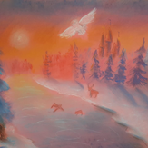 Рисунок "Северный закат" на конкурс "Конкурс творческого рисунка “Свободная тема-2024""