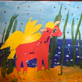 Рисунок "Дивный конь" на конкурс "Конкурс детского рисунка “Невероятные животные - 2018”"