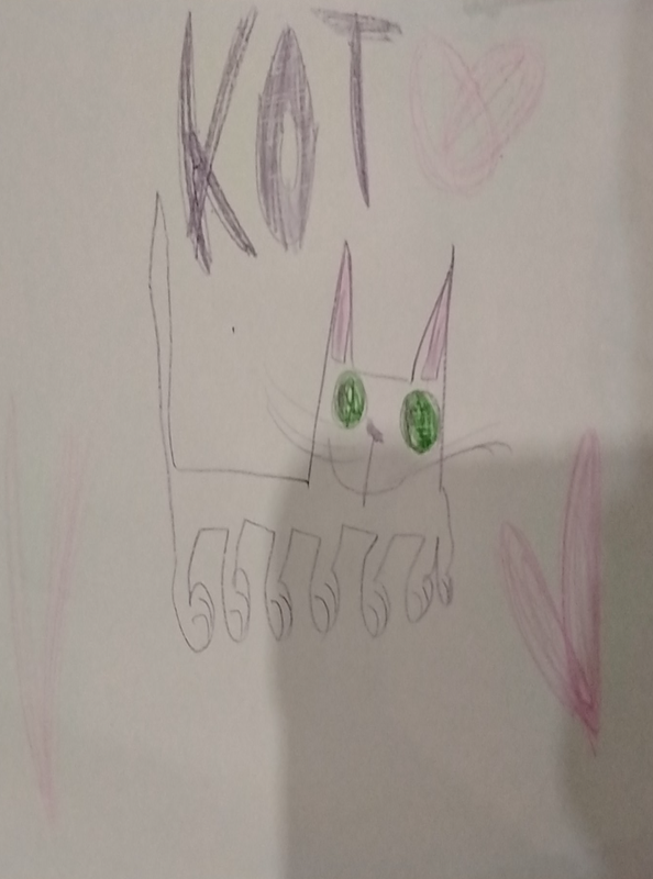 Детский рисунок - Кот