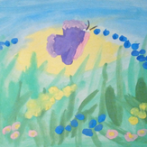 Рисунок "Бабочка на полянке"