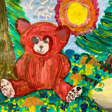 Рисунок "Мишка в лесу" на конкурс "Конкурс творческого рисунка “Свободная тема-2022”"