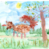 Рисунок "Сохрюба" на конкурс "Конкурс детского рисунка “Невероятные животные - 2018”"