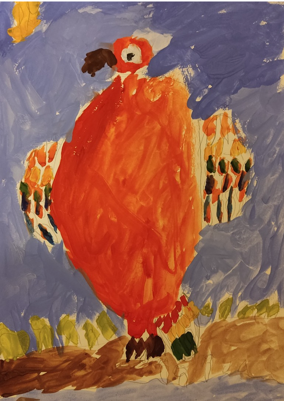 Детский рисунок - Попугай Кеша