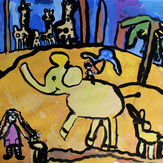 Рисунок "Отдых в Сафари всей семьёй" на конкурс "Конкурс творческого рисунка “Моя Семья - 2019”"
