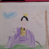 Рисунок "Принцесса едет спасать принца" на конкурс "Конкурс детского рисунка по 2-й серии «Верный Слоник»"