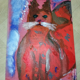 Рисунок "Рыжий котейка"