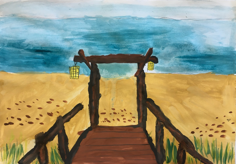 Детский рисунок - На морской прогулке в Балтийске