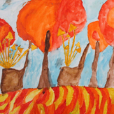 Рисунок "Золотая осень" на конкурс "Конкурс детского рисунка “Сказочная осень - 2018”"