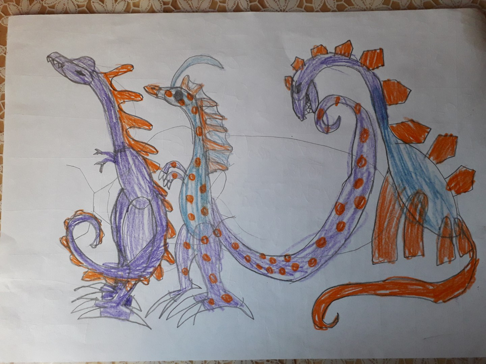 Детский рисунок - Динозавры