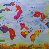 Рисунок "В гости к рыбкам" на конкурс "Конкурс детского рисунка “Отдых Мечты - 2018”"