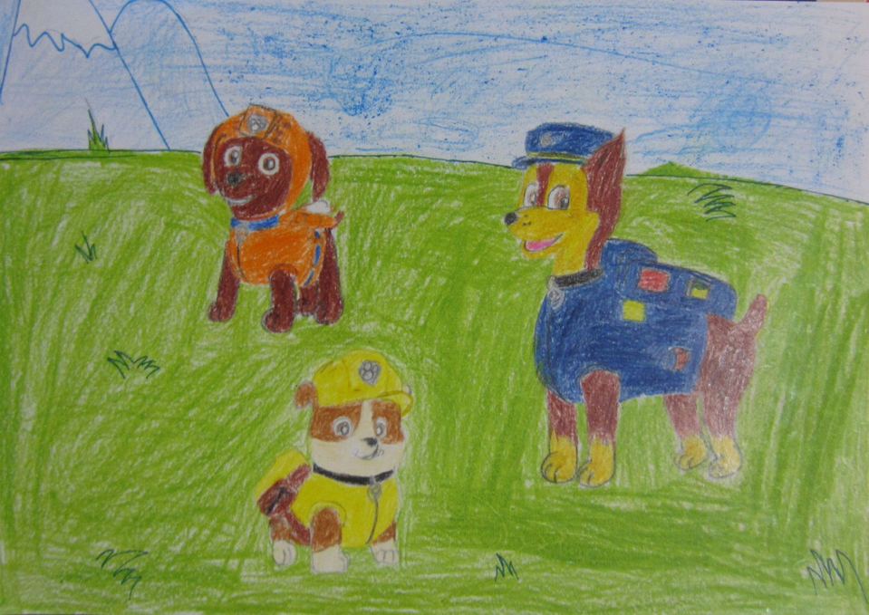 Детский рисунок - Щенячий патруль