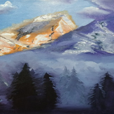 Рисунок "Утро в горах" на конкурс "Конкурс творческого рисунка “Свободная тема-2020”"
